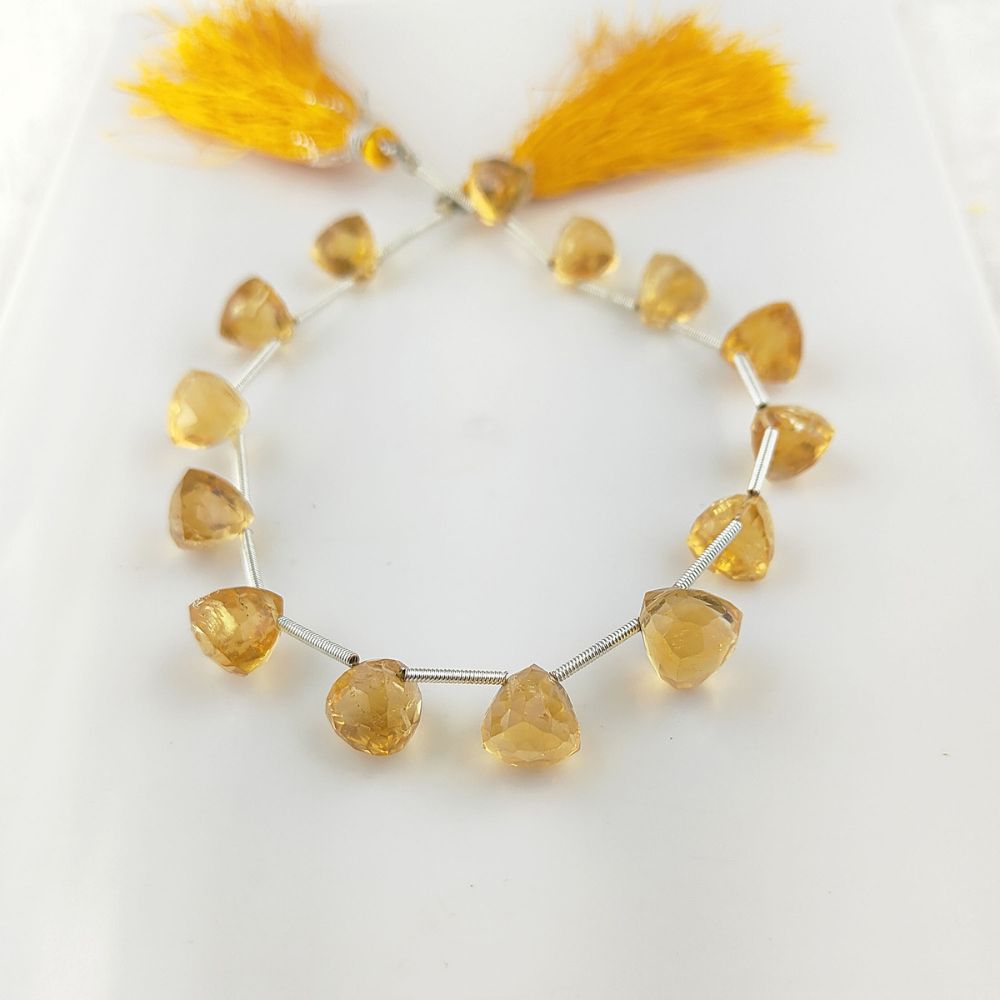 AAA Citrine Faceted Beads – Trillion Cut Gemstones for DIY Jewelry