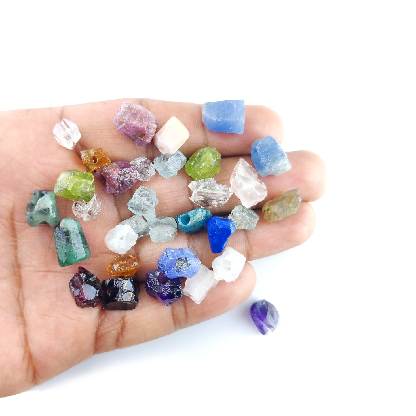 Genuine Herkimer Diamond Quartz 3mm Beads Drilled Loose Gemstones for Craft Projects