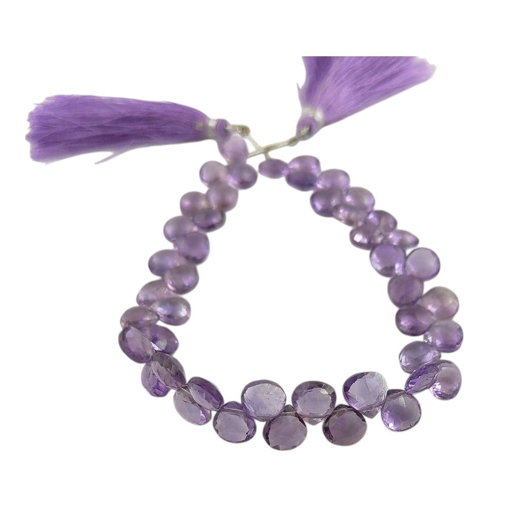Genuine Pink Amethyst Heart Beads – Sparkling Soft Pink Stones for DIY Jewelry