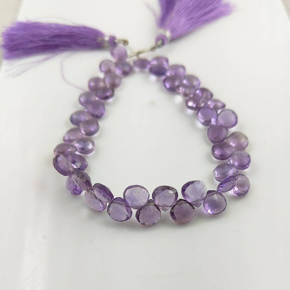 Sparkling Pink Amethyst Heart Gemstones – Lovely Pastel Crystals for Crafters