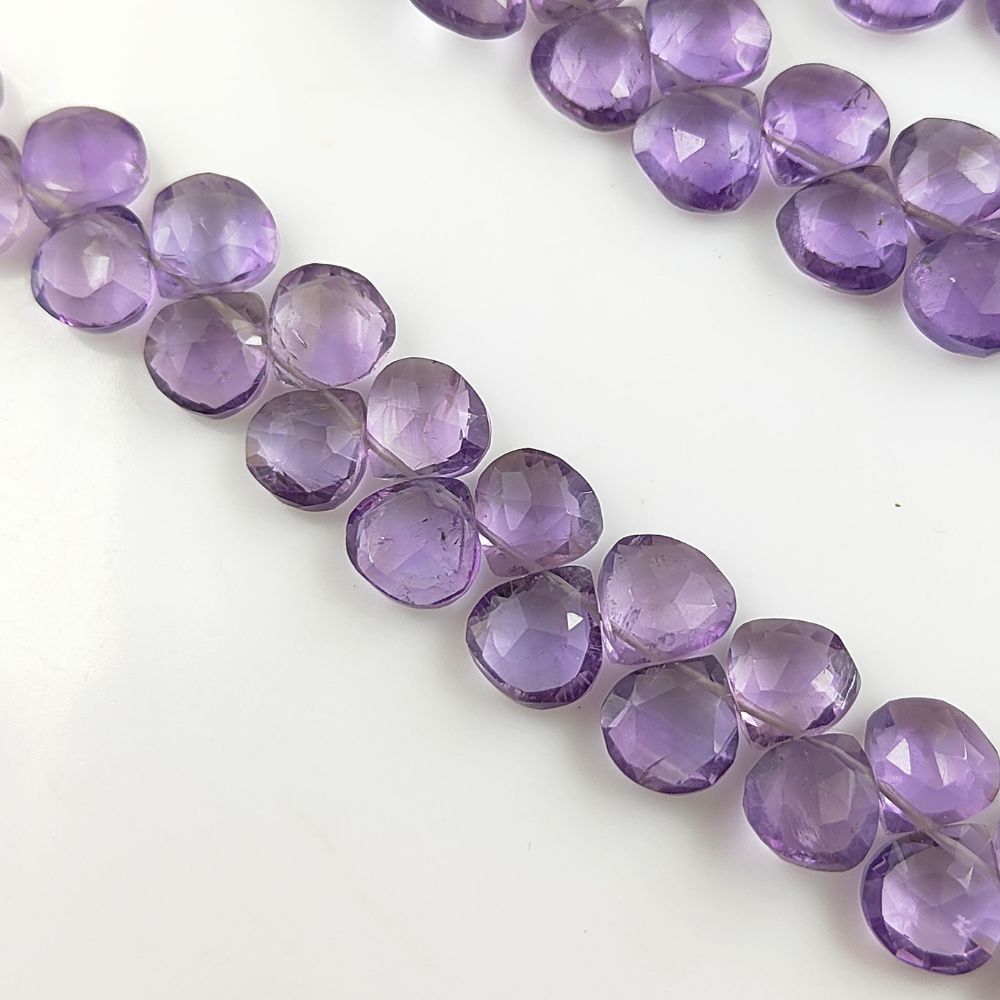 Genuine Pink Amethyst Beads – Heart Shaped Stones for Jewelry Making