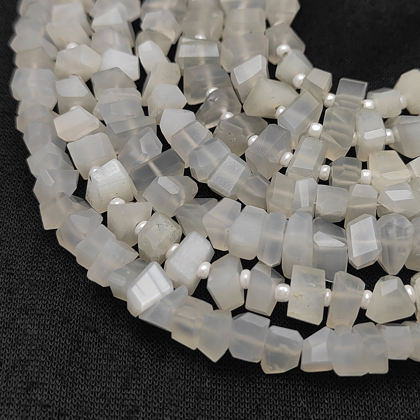Natural Moonstone Nugget Beads – Unique Soft Glow Stones