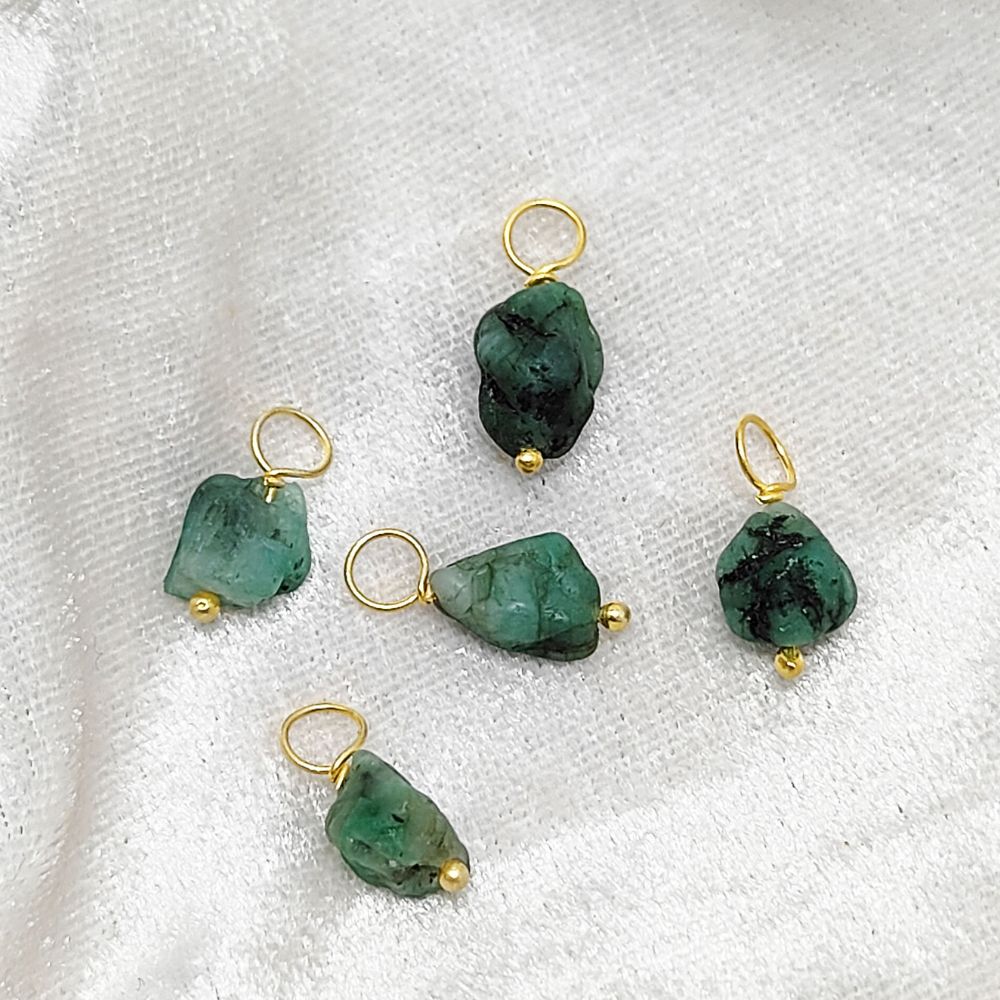 Gold-plated sterling silver emerald pendant – a stunning addition to your DIY jewelry collection