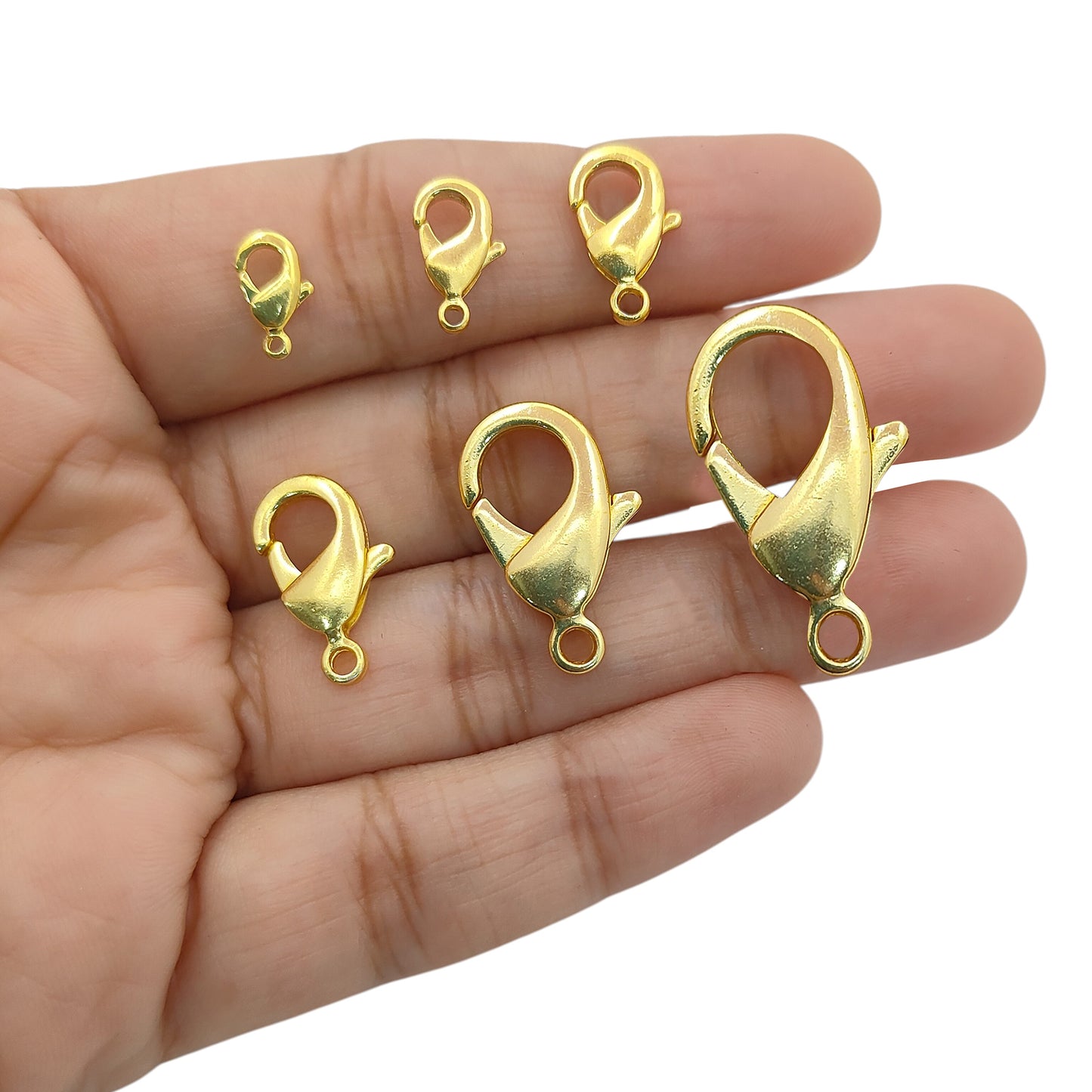 Gold Plated Lobster Clasps in Multiple Sizes DIY Jewelry Making Components, Metal Jewelry Findings for Necklaces, Bracelets & Craft Projects – Selling 5pc Lot