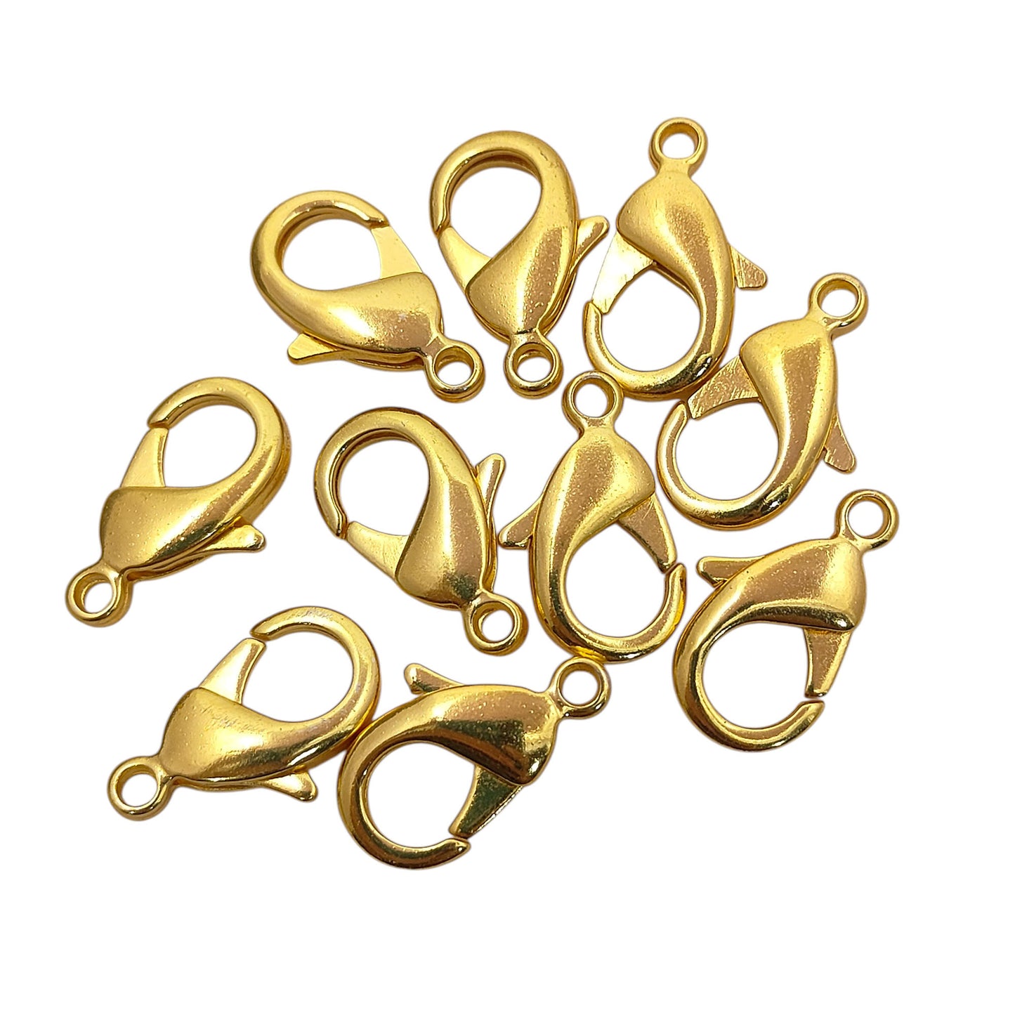 Gold Plated Lobster Clasps in Multiple Sizes DIY Jewelry Making Components, Metal Jewelry Findings for Necklaces, Bracelets & Craft Projects – Selling 5pc Lot