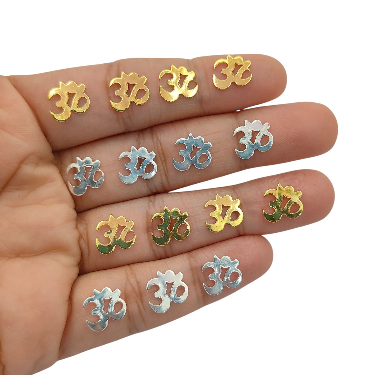 Gold Plated Tiny Om Charm for Jewelry Making DIY Yoga & Meditation Symbol, Hindu Jewelry Findings for Bracelet, Necklace & Earring Crafts- Selling 5 Pieces