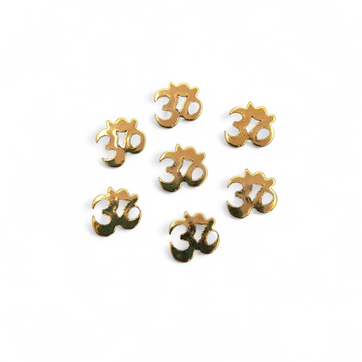 Gold Plated Tiny Om Charm for Jewelry Making DIY Yoga & Meditation Symbol, Hindu Jewelry Findings for Bracelet, Necklace & Earring Crafts- Selling 5 Pieces
