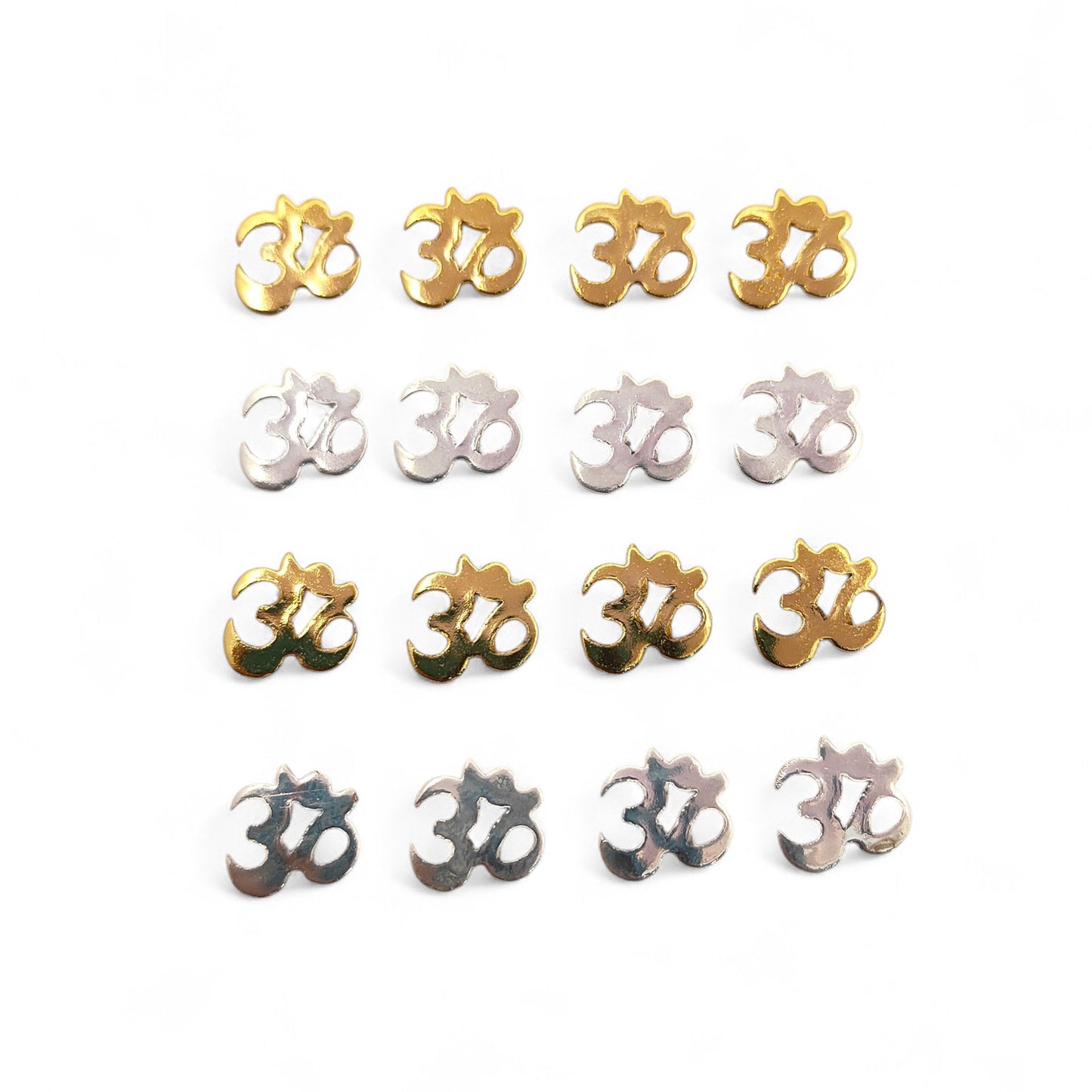 Gold Plated Tiny Om Charm for Jewelry Making DIY Yoga & Meditation Symbol, Hindu Jewelry Findings for Bracelet, Necklace & Earring Crafts- Selling 5 Pieces