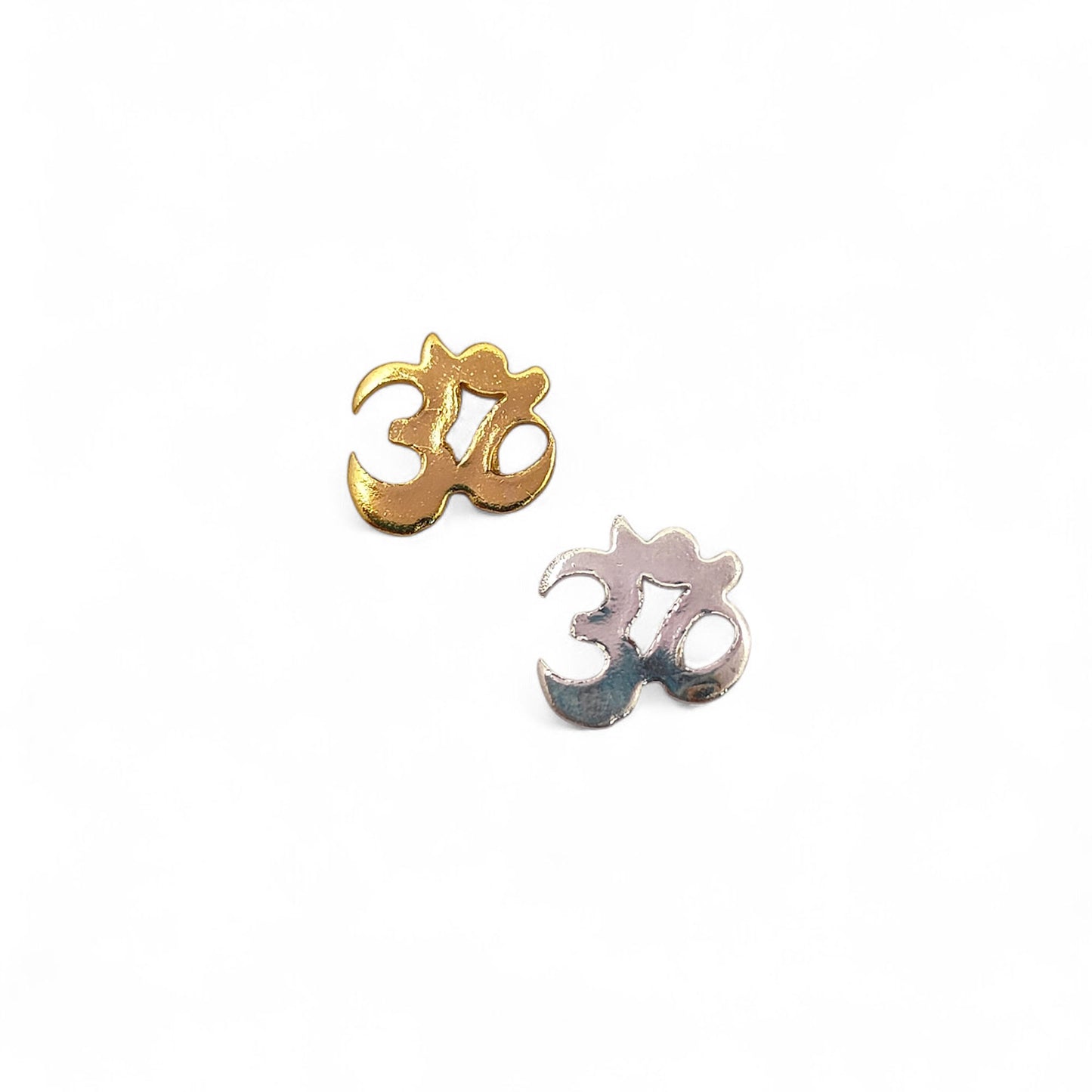 Gold Plated Tiny Om Charm for Jewelry Making DIY Yoga & Meditation Symbol, Hindu Jewelry Findings for Bracelet, Necklace & Earring Crafts- Selling 5 Pieces