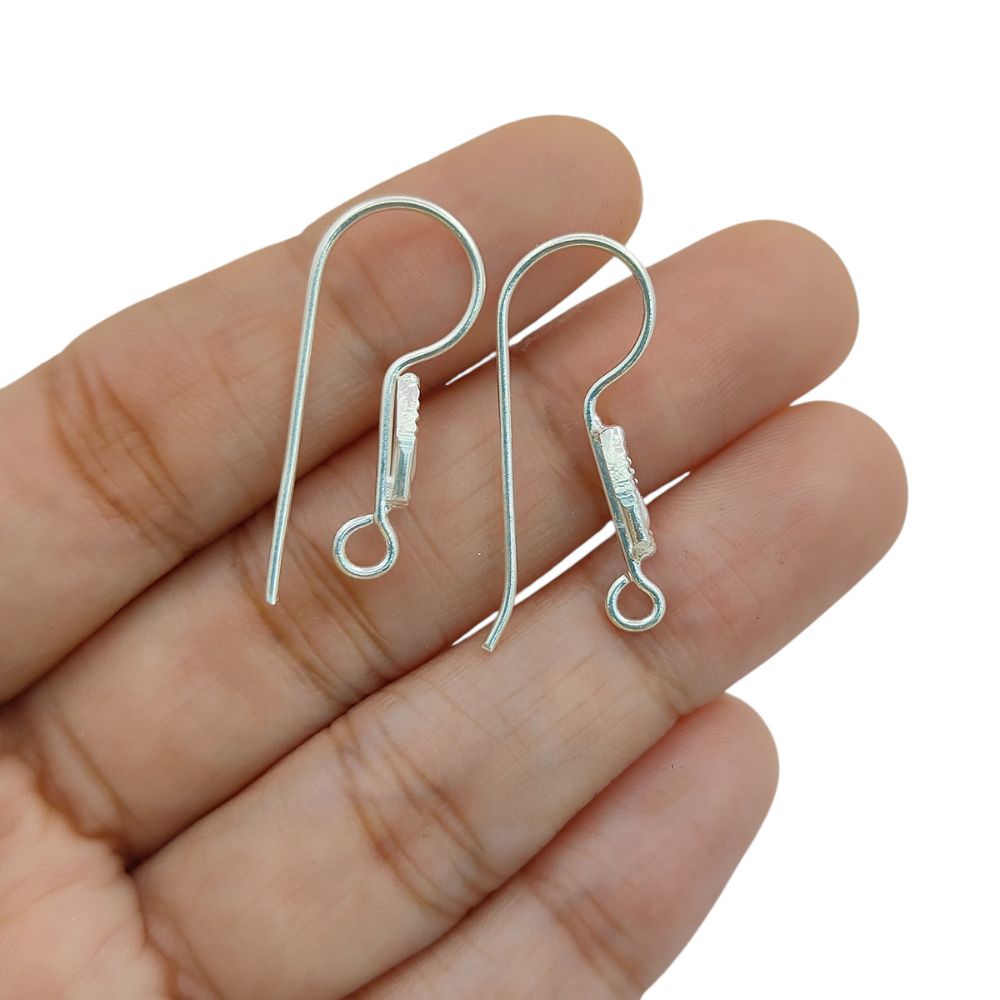 Gold Plated & Silver French Hook Earwires Fancy Earring Components for Handmade Jewelry- Selling by Pair