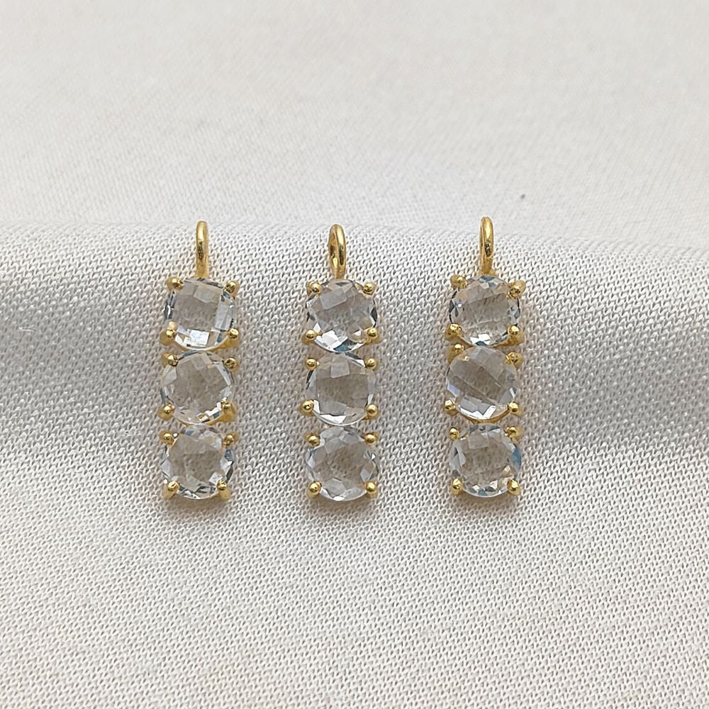 Healing crystal necklace with gold plated finish