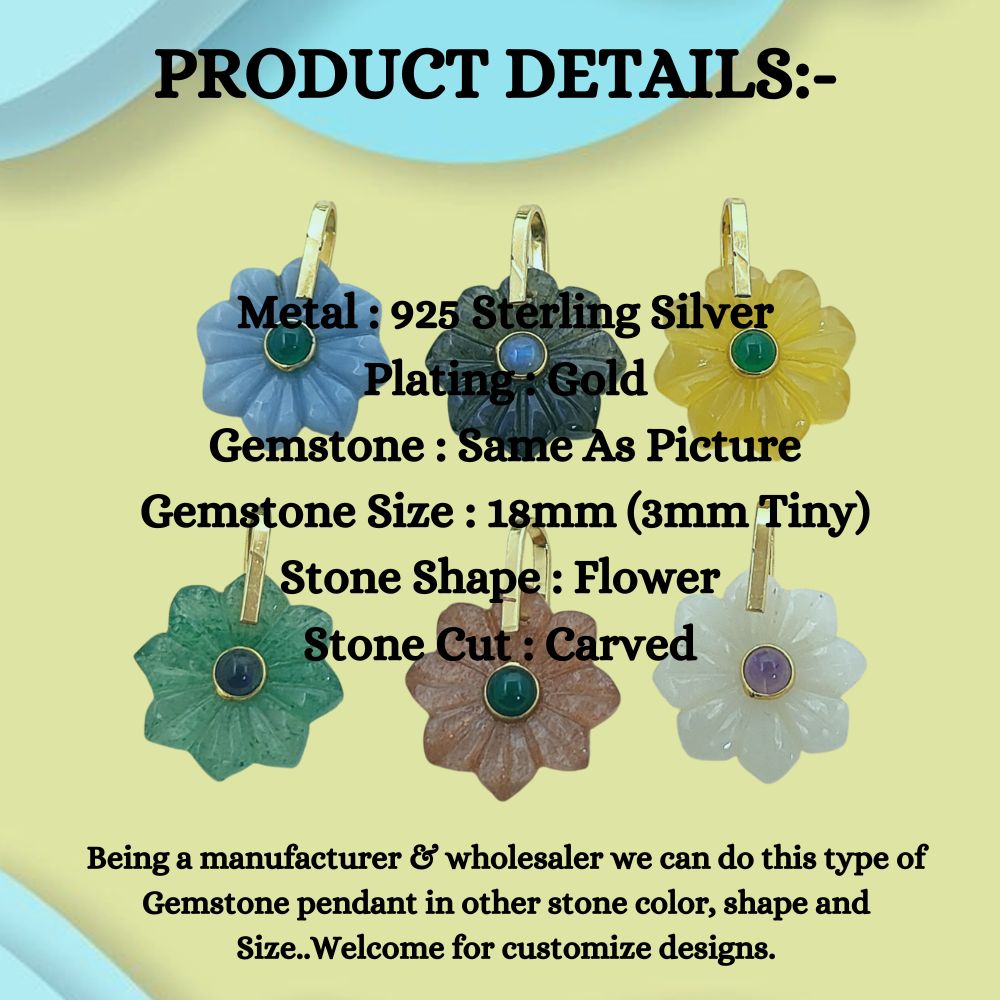 Handmade Healing Crystal Necklace Charm for Women