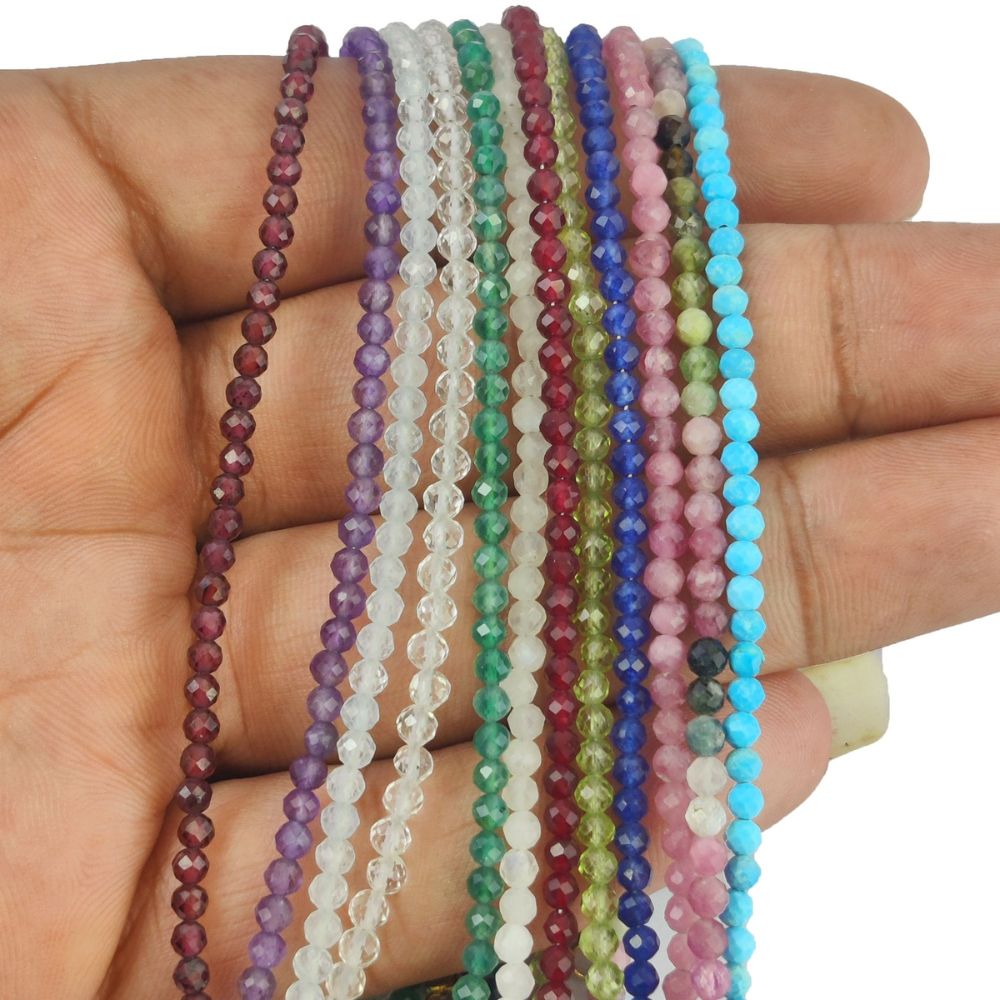 Gold-plated sterling silver necklace with faceted gemstones – perfect bohemian accessory