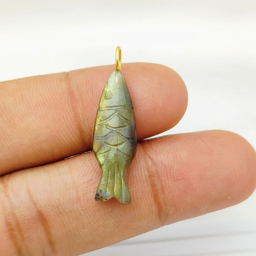 Artisan crafted labradorite gemstone charm for boho style jewelry