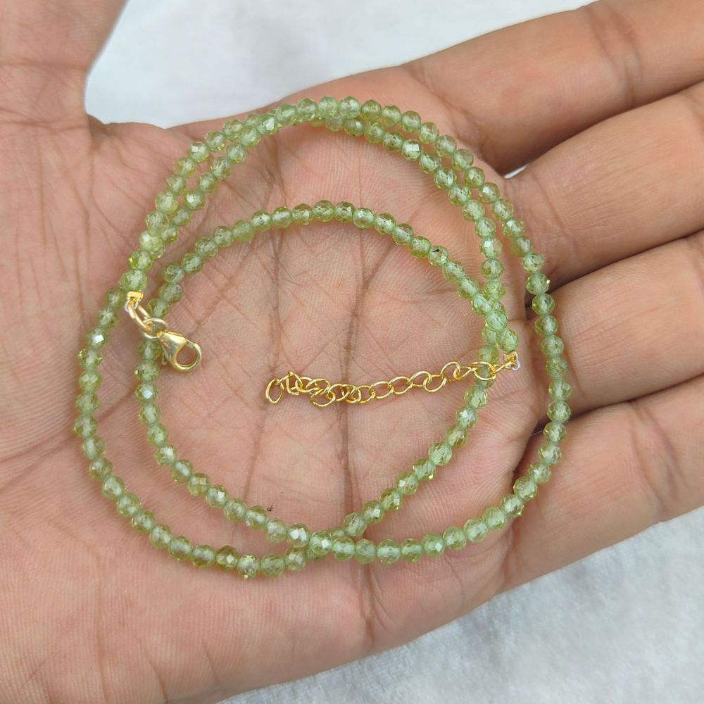 Gold Plated Sterling Silver Peridot Necklace for Women