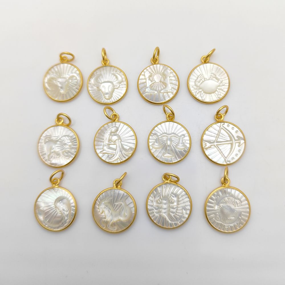 Personalized Zodiac Sign Jewelry – Gold Vermeil & Pearl