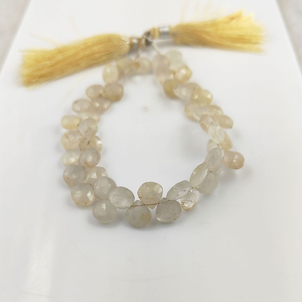 DIY Jewelry Making with Golden Rutile Heart Beads – Sparkling Faceted Gemstones