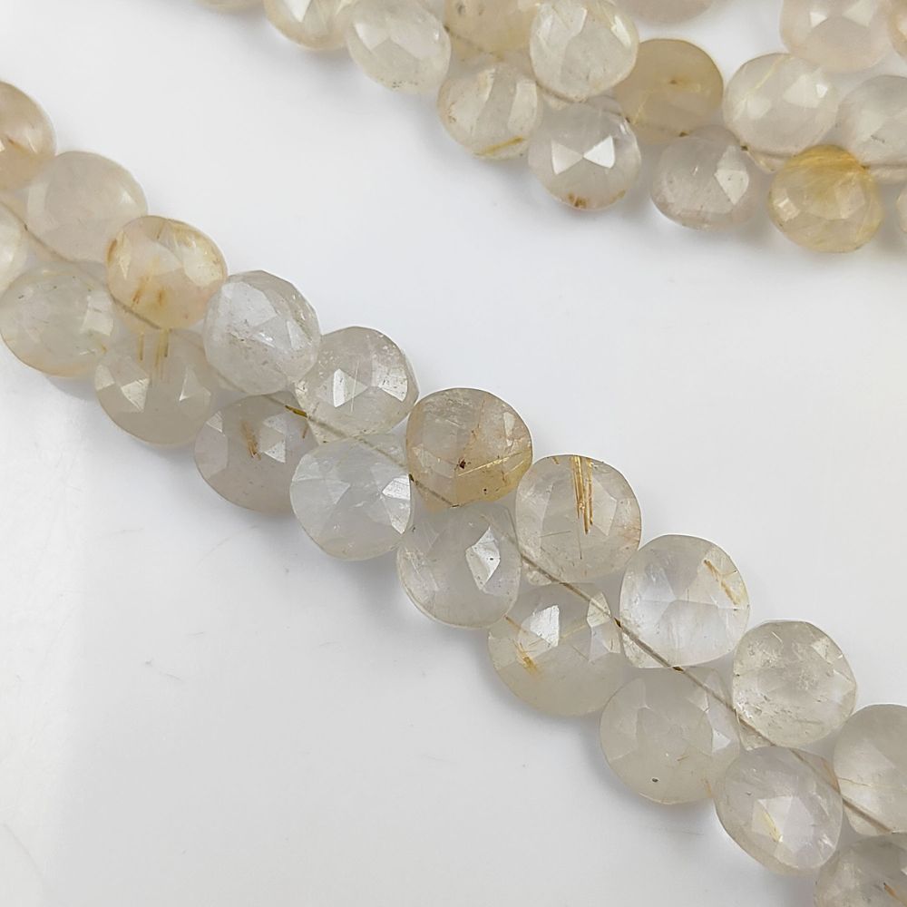Golden Rutile Heart Gemstones – Faceted Beads for Beautiful Necklaces & Bracelets