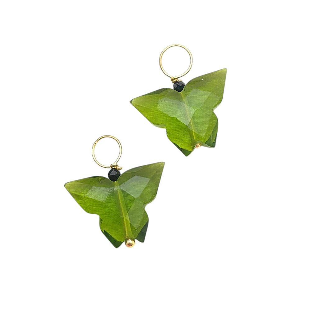 Green Peridot Butterfly Charm