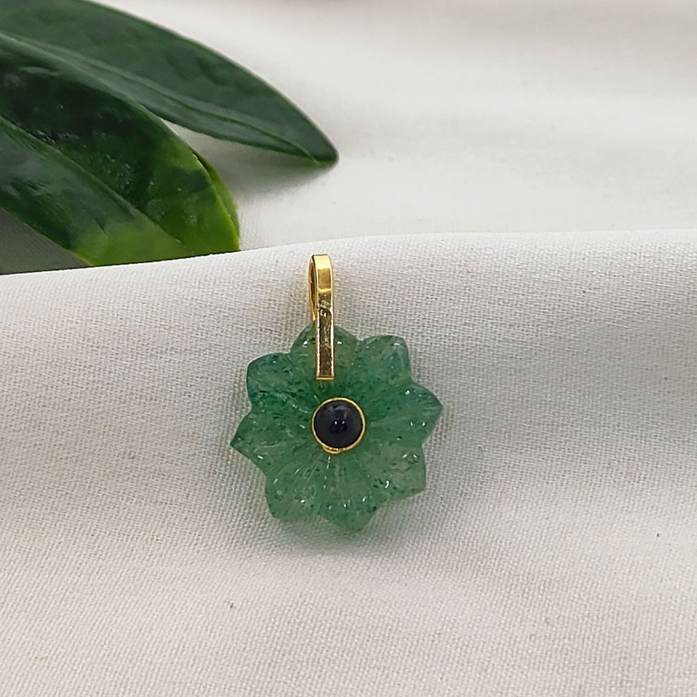 Natural Healing Stone Green Strawberry Quartz Pendant Jewelry