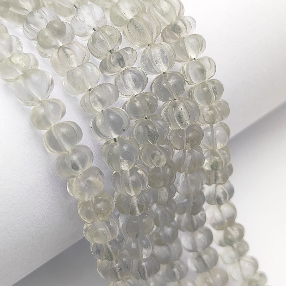 Hand-Carved Green Amethyst Pumpkin Beads – Unique Gemstones for Boho Jewelry Creations