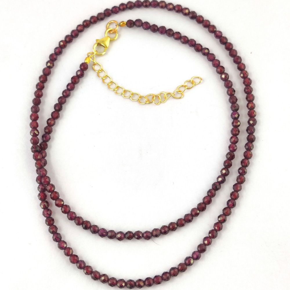 Gold Plated Sterling Silver Ruby Necklace for Women