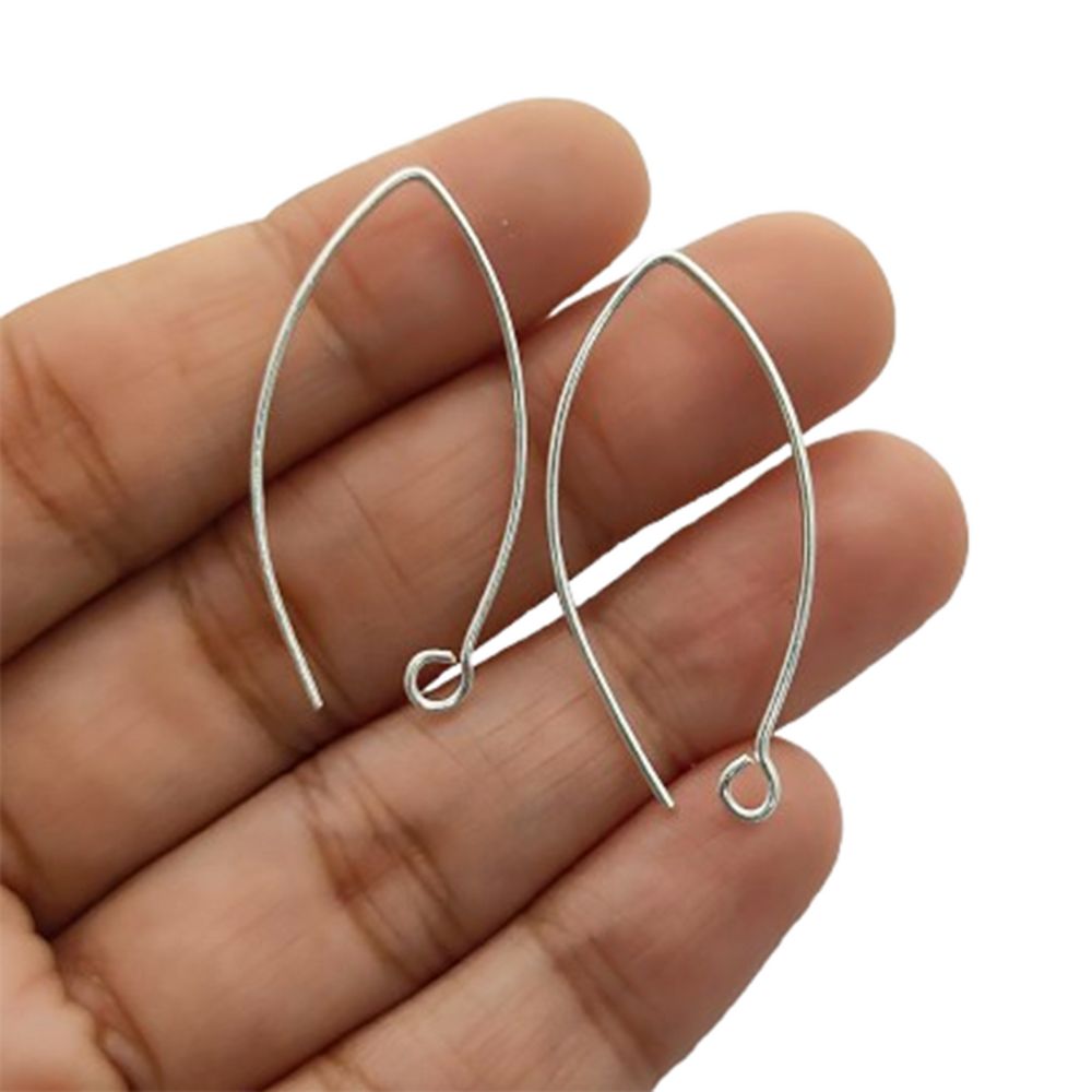 Handmade Jewelry Components Gold & Silver Plated Long Marquise Ear Wires for DIY Earring Crafting- Selling by 10 Pair