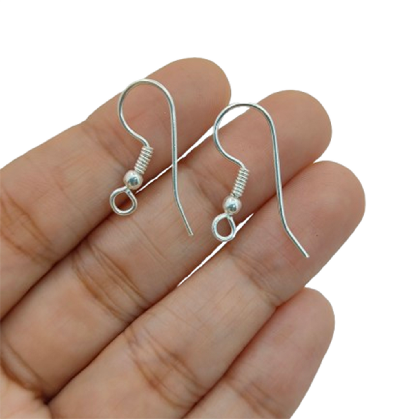 Handmade Jewelry Making Findings Gold Plated Coil and Ball Long Earwire French Hooks, DIY Earring Craft Supplies- Selling Per Pair