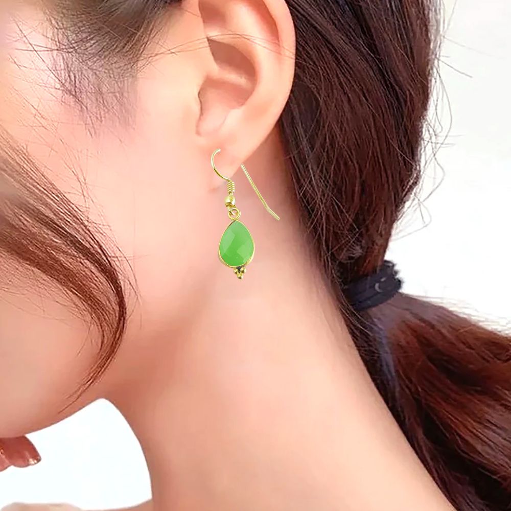Gold Plated Teardrop Dangle Earrings – Elegant & Timeless