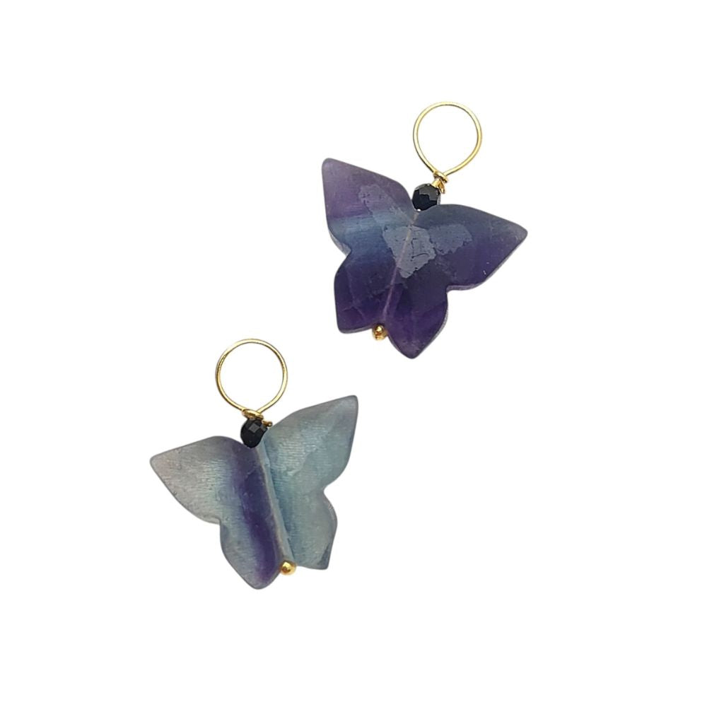 Handmade Fluorite Butterfly Pendant