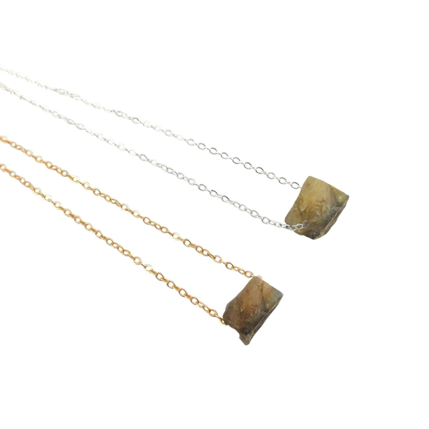 Gold Plated Labradorite Necklace – Boho Crystal Jewelry Gift