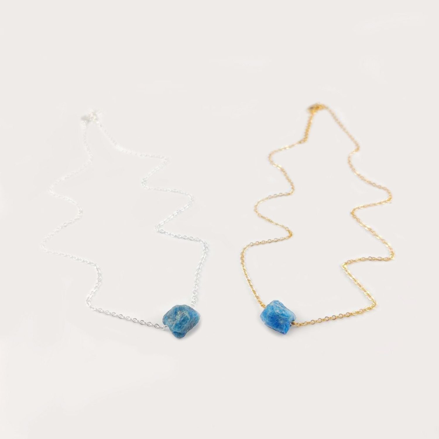 Natural Apatite Crystal Pendant – Gold Plated Healing Necklace