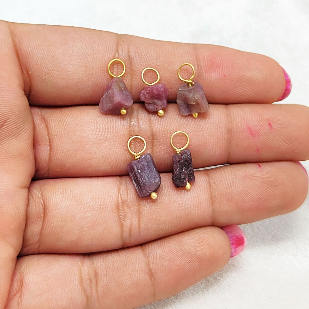 Elegant and unique ruby pendant – perfect for layering, stacking, or creating custom jewelry pieces