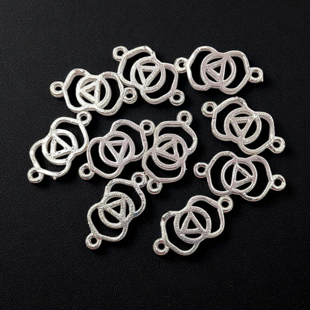 Handmade Gold & Silver 7 Chakra Charm Set Yoga Meditation Jewelry Connectors & DIY Findings- Selling According Variation