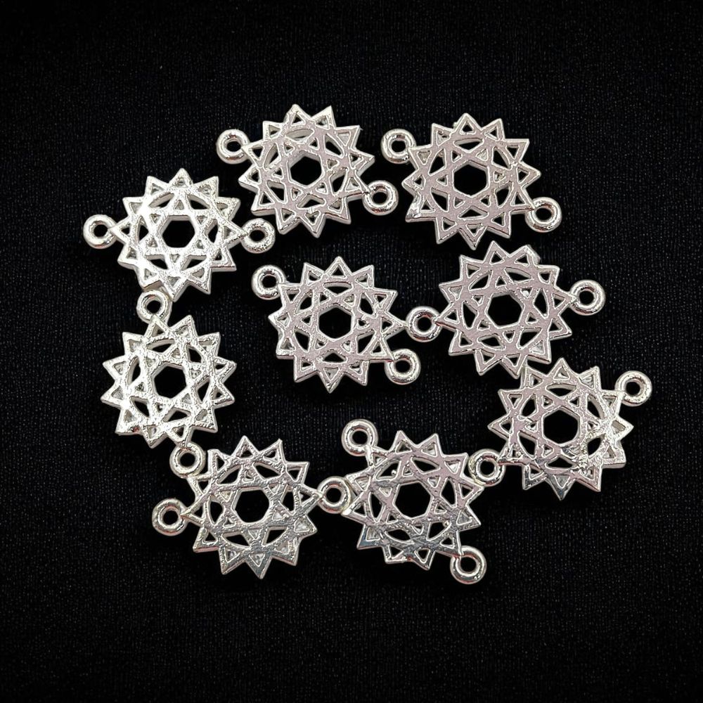 Handmade Gold & Silver 7 Chakra Charm Set Yoga Meditation Jewelry Connectors & DIY Findings- Selling According Variation