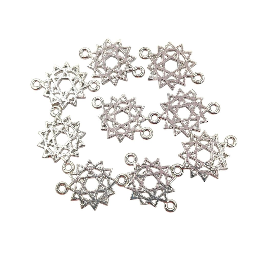 Handmade Gold & Silver 7 Chakra Charm Set Yoga Meditation Jewelry Connectors & DIY Findings- Selling According Variation