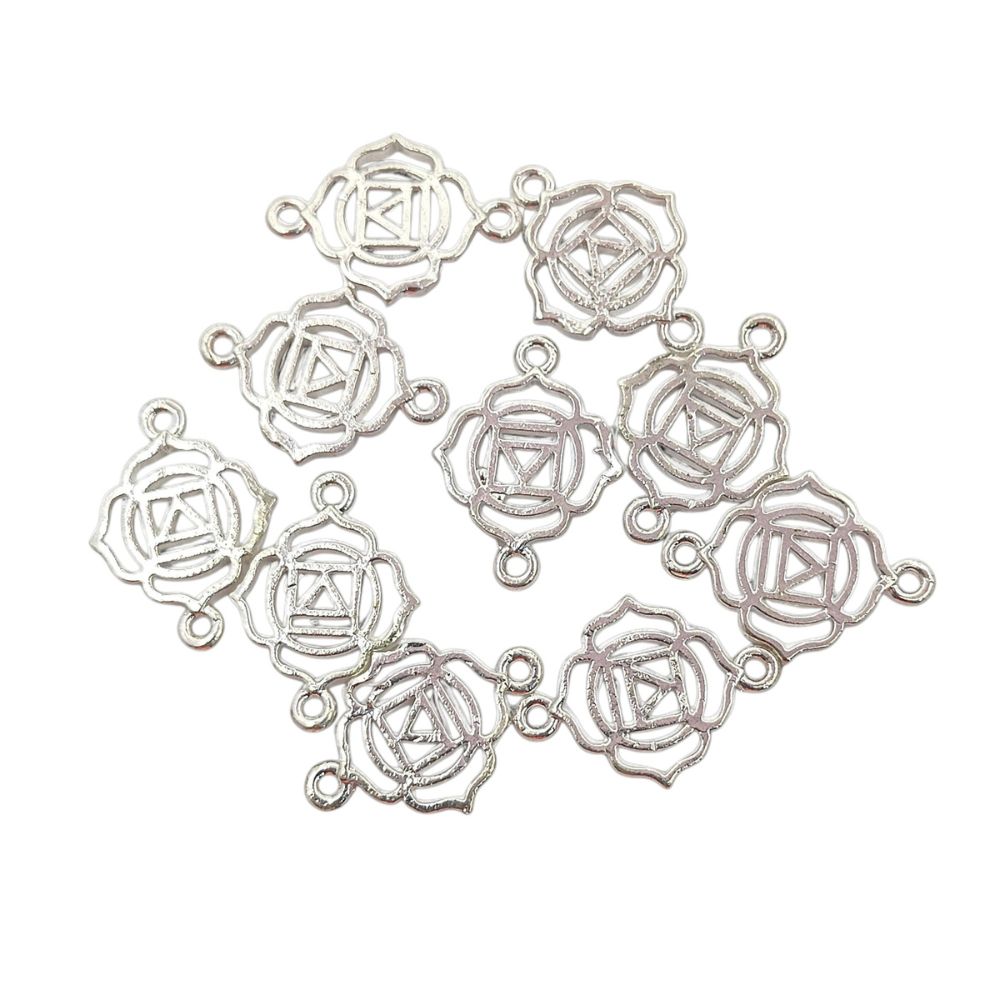Handmade Gold & Silver 7 Chakra Charm Set Yoga Meditation Jewelry Connectors & DIY Findings- Selling According Variation