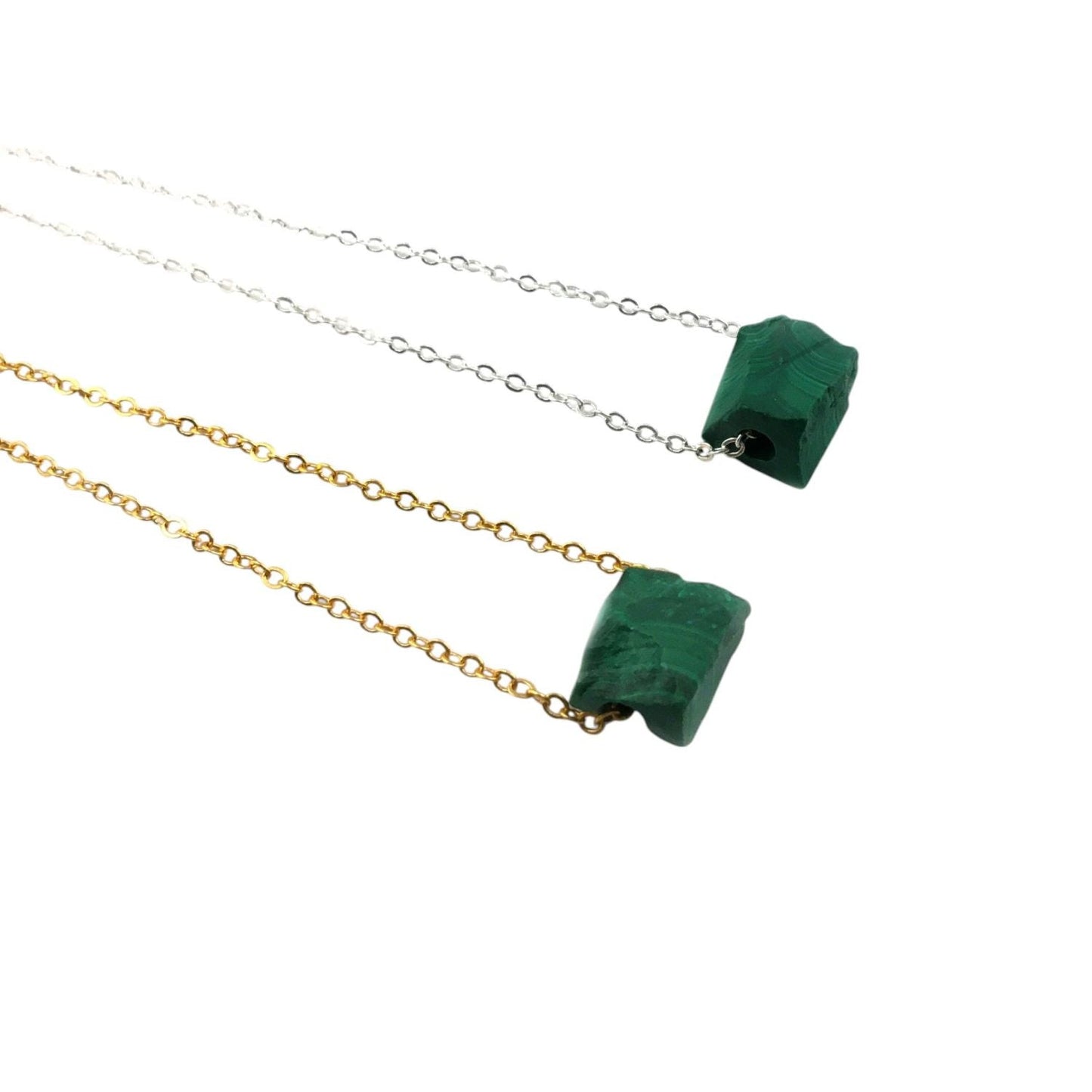 Natural Malachite Gemstone Necklace – Handmade Crystal Jewelry