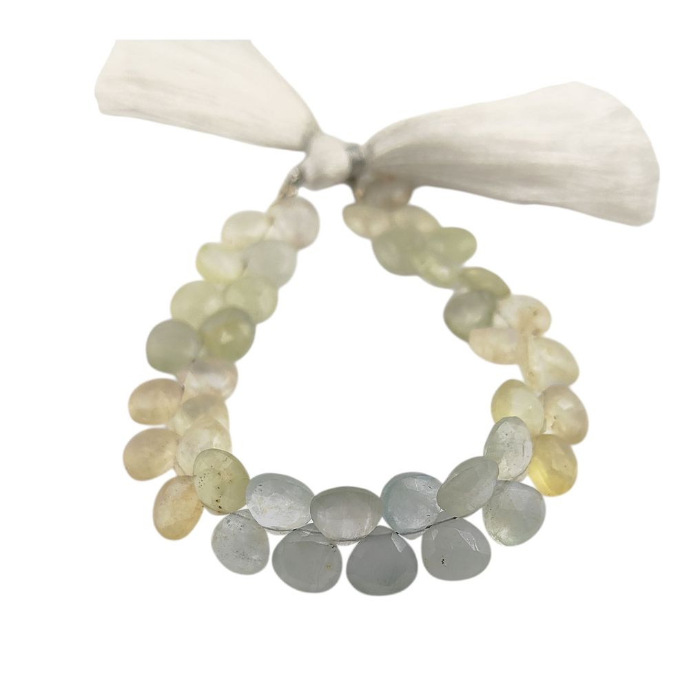 Aquamarine Heart Beads – Natural Blue Gemstones for Jewelry Design