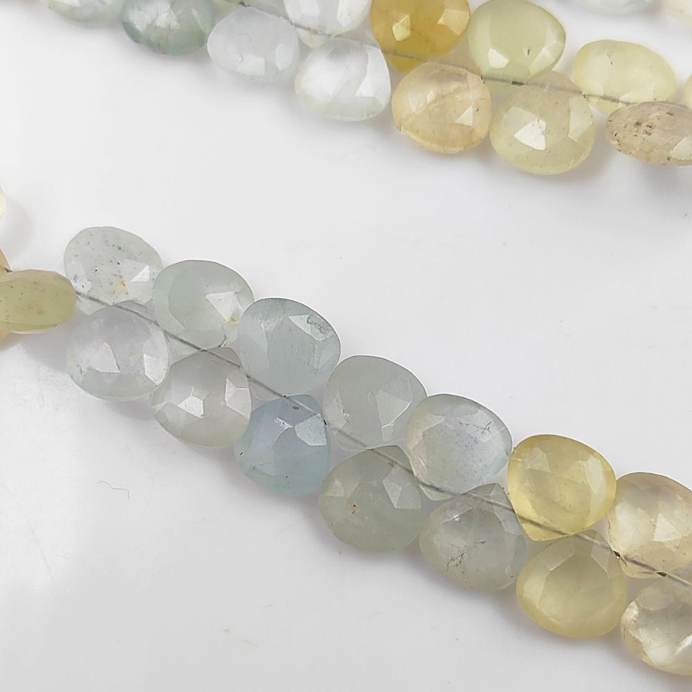 Natural Aquamarine Beads – Gorgeous Faceted Heart Beads for Earrings and Bracelets
