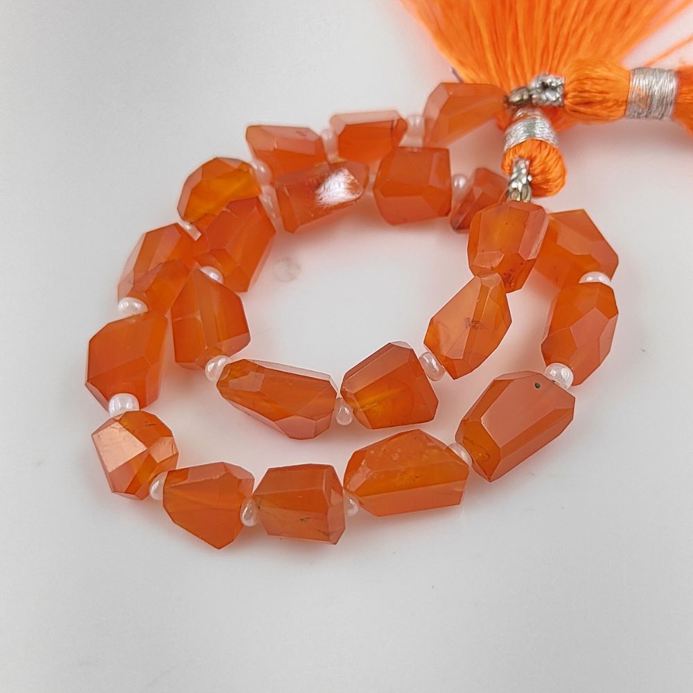 High-Quality Carnelian Beads Faceted Nugget 5-12mm for Custom Jewelry Designs