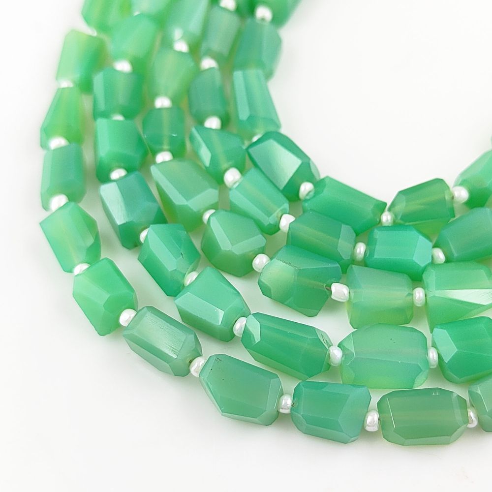 High-Quality Chrysoprase Beads Faceted Nugget 5-12mm for Custom Handmade Jewelry for DIY Earrings & Bracelets