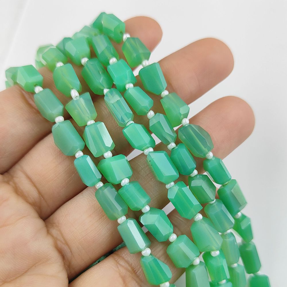 High-Quality Chrysoprase Beads Faceted Nugget 5-12mm for Custom Handmade Jewelry for DIY Earrings & Bracelets