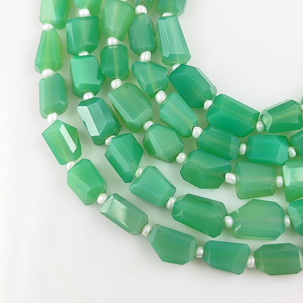 High-Quality Chrysoprase Beads Faceted Nugget 5-12mm for Custom Handmade Jewelry for DIY Earrings & Bracelets