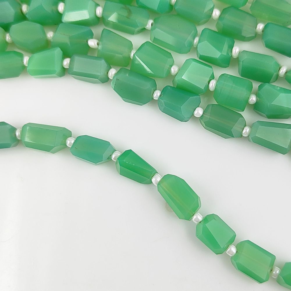 High-Quality Chrysoprase Beads Faceted Nugget 5-12mm for Custom Handmade Jewelry for DIY Earrings & Bracelets