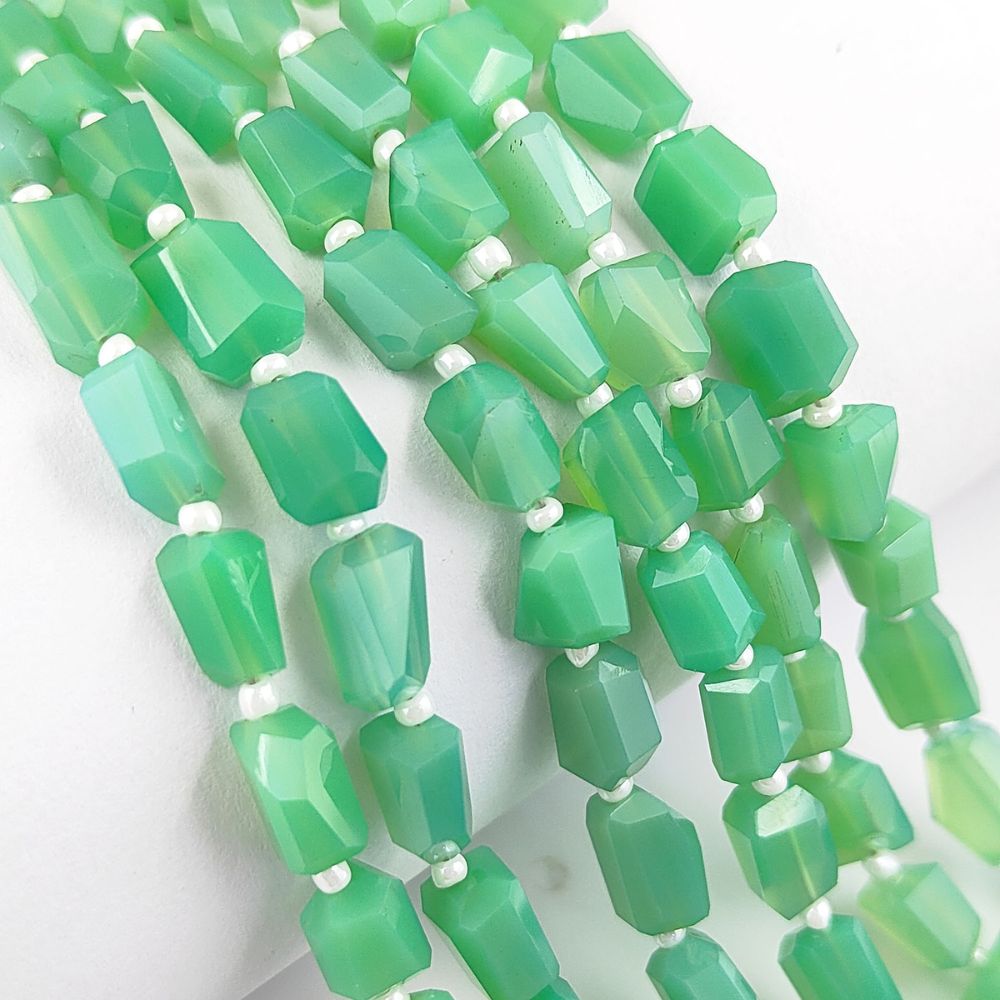 High-Quality Chrysoprase Beads Faceted Nugget 5-12mm for Custom Handmade Jewelry for DIY Earrings & Bracelets