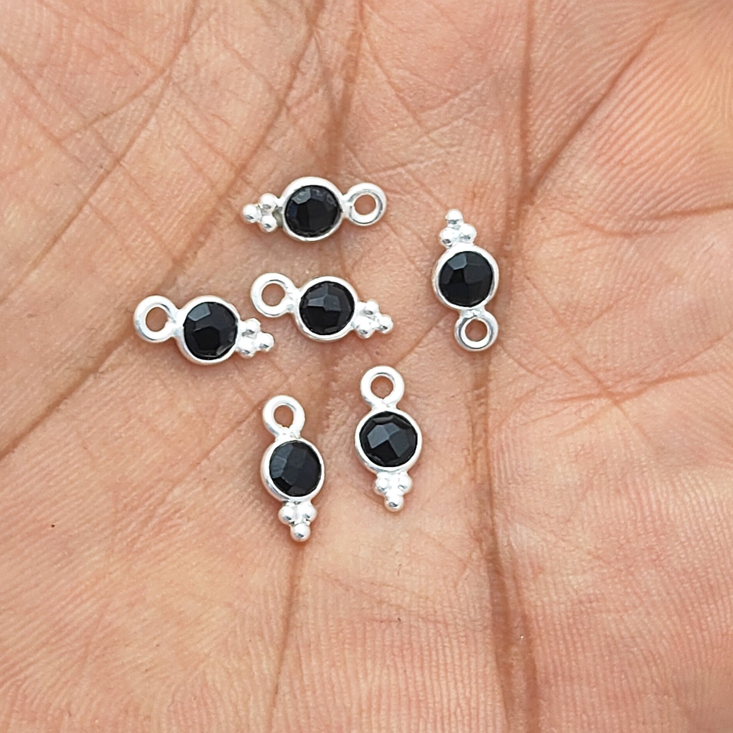 Black Onyx Gemstone Charm Pendant 925 Silver Handmade Jewelry