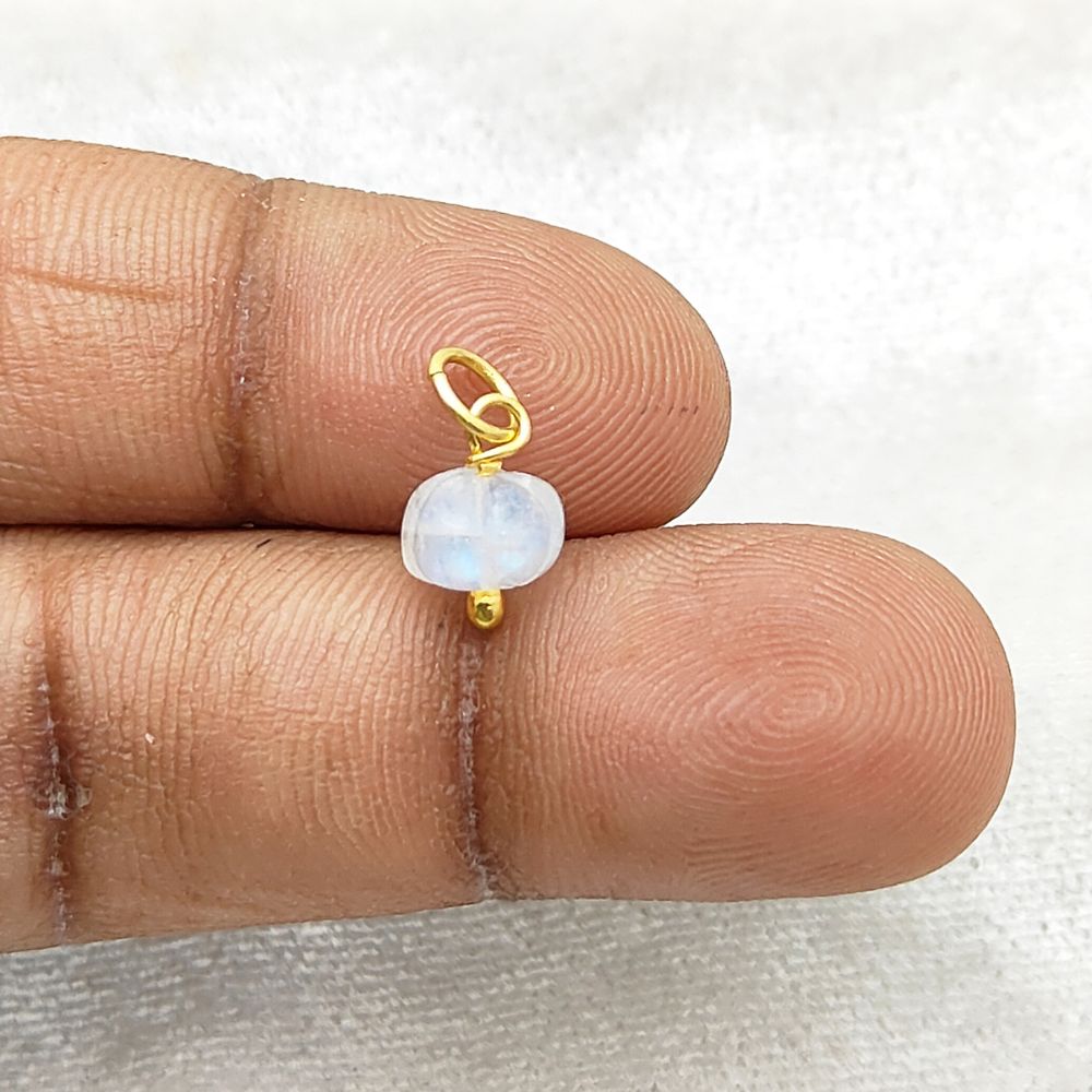 Ice Quartz Gemstone Pumpkin Pendant Handcrafted Bead for Handmade Jewelry Crafts- Selling Per Piece