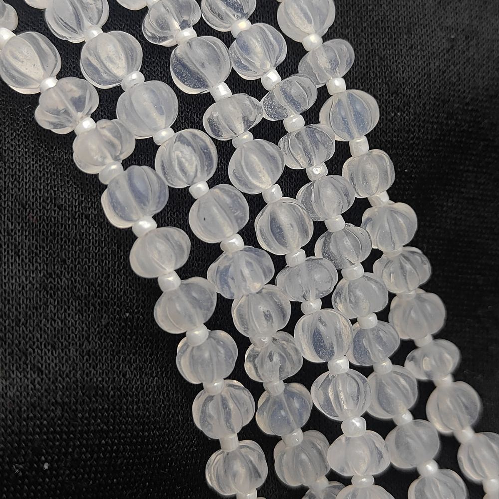 Ice Quartz Pumpkin Beads – Stunning Clear Gemstones for Jewelry and Craft Projects