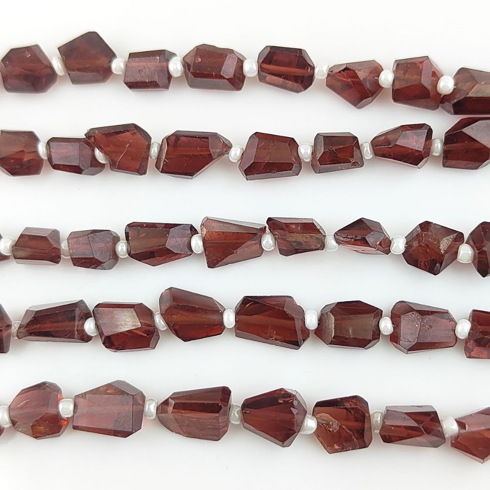 January Birthstone Garnet Beads 5-12mm Natural Nugget Gemstones for Necklaces & Earrings